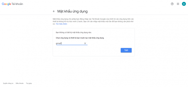 Nhập tên ứng dụng