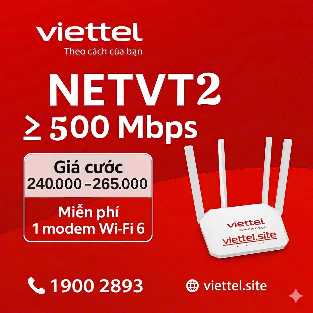 gói netvt2 viettel